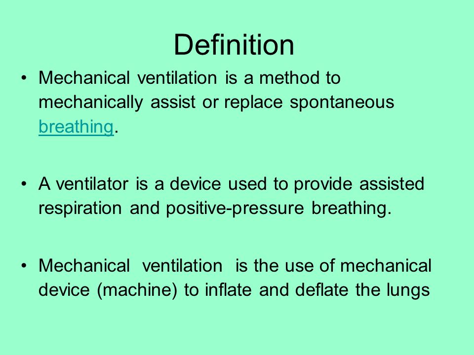 modes of mechanical ventilation ppt